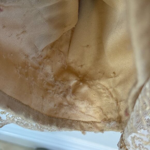 La Femme Gown Beaded Dress Gold Sequin Rhinestone Evening Tall 6 - Picture 15 of 17